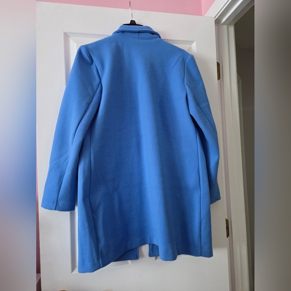 Meg & Margot Womens Blue Coat Size L - Picture 9 of 9